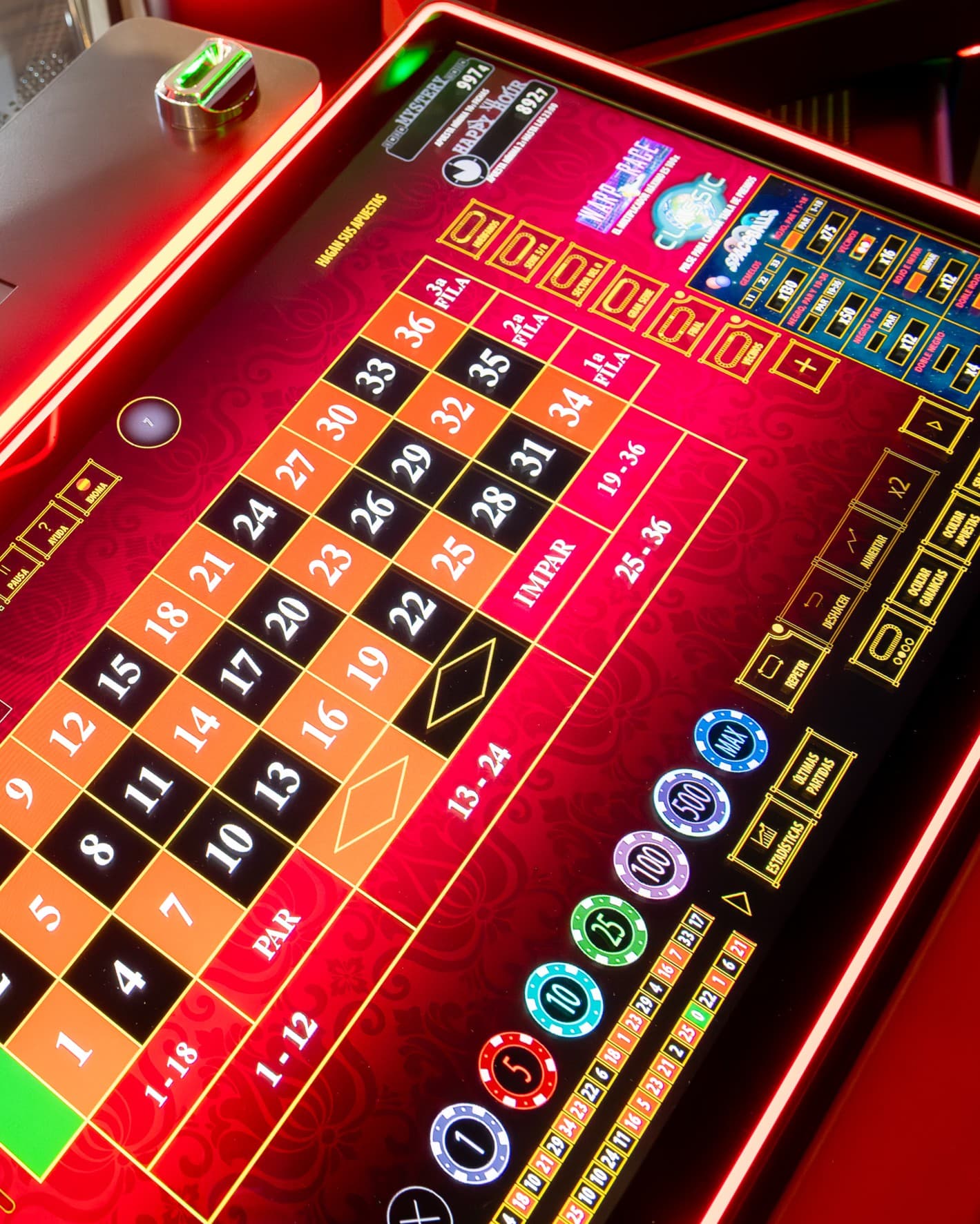 MGA Luxury Grada - Interfaz de usuario